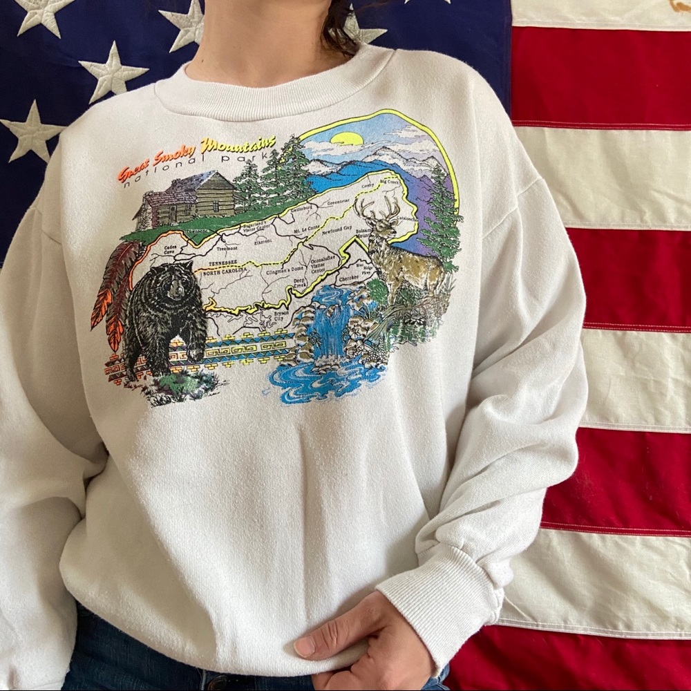 Vintage Great Smokey Mountains Sweatshirt Size XL